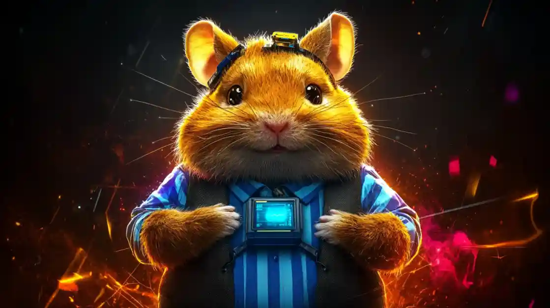 A cute and tech-savvy hamster character wearing a vest and a headset, representing the playful and innovative spirit of G777 Game.
